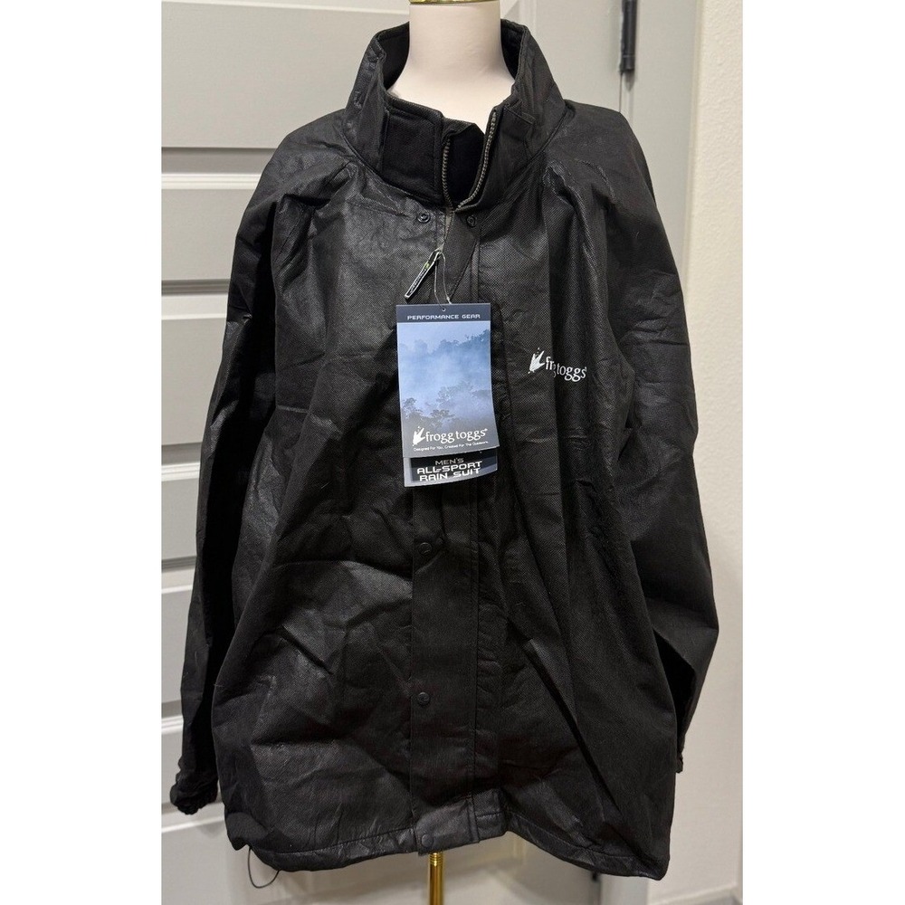 Frogg Toggs All Sport Rain Suit Men's XXXL Black Waterproof Jacket Pants Set - Picture 3 of 8